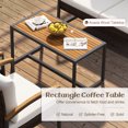 thumbnail image 2 of Gymax Set Of 4 Patio Conversation Set w/ Coffee Table Solid Acacia Wood Armrests Tabletop, 2 of 4