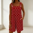 thumbnail image 7 of akafmk Overalls for Women Bib Polka Dots Sleeveless Adjustable Straps Casual Romper with Pockets Cute Daily Summer Outfit, Size XL, 7 of 7