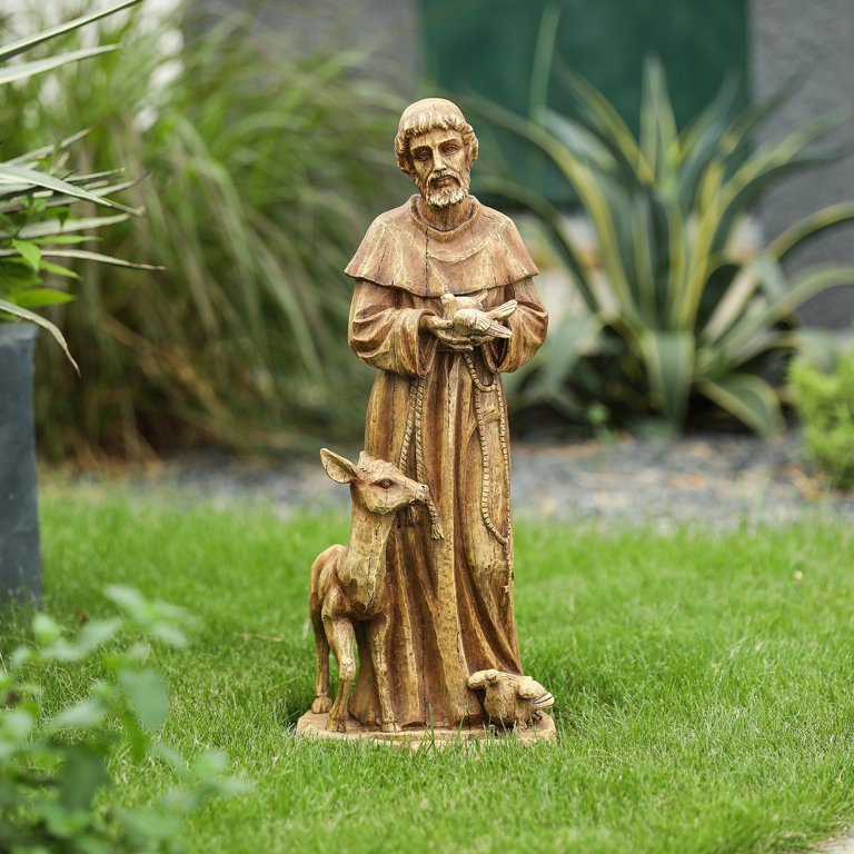 St Francis Garden Statue Resin Fasci Garden