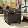 thumbnail image 1 of Modway Treasure Upholstered Vinyl and Wood Composite Ottoman in Espresso, 1 of 4