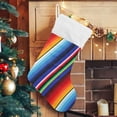 thumbnail image 5 of Coolnut Christmas Stocking Personalized Mexican Serape Stripes Large Candy Stocking Hanging Gift Xmas Stockings Decoration 1 PC for Family Holiday Party Ornaments Decor Fireplace, 5 of 7