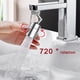 thumbnail image 3 of Matsuzay Grifo a prueba de salpicaduras Válvula de junta tórica de metal Grifo de agua giratorio de 720 grados Grifo universal ajustable con Juegos de accesorios de baño colmillos exteriores, 3 of 6