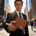 thumbnail image 7 of Mens Wallet, Soft Leather Slim Wallet for Men Vintage Credit Card Wallet Bifold Card Holder with Multi Slots, 7 of 7