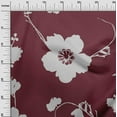 thumbnail image 3 of oneOone Velvet Dark Magenta Fabric Floral Sunflower Silhouette Sewing Fabric By The Yard Printed Diy Clothing Sewing Supplies 58 Inch Wide, 3 of 4
