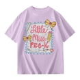 thumbnail image 2 of Cartoon Print Girls Short Sleeve top for Back to School Comfort and Everyday Play, 2 of 5