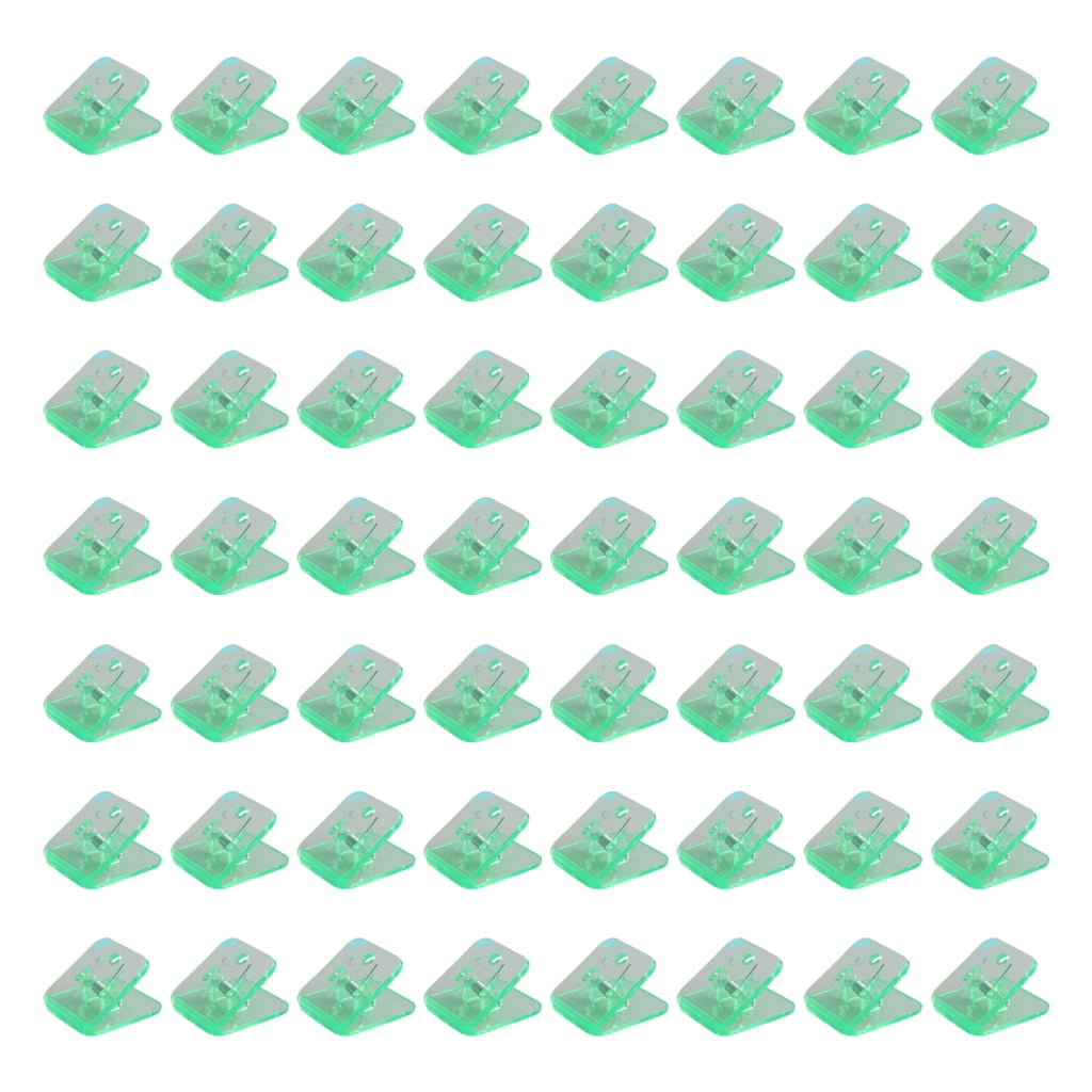 100Pcs Clear File Clip Square Colorful Paper Clamp for Food Bag Photo Receipt