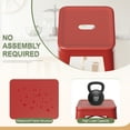 thumbnail image 5 of VINEEGO 30 inches Metal Bar Stools High Backless Stackable Stools Indoor-Outdoor Counter Stools Set of 4 (Red), 5 of 7