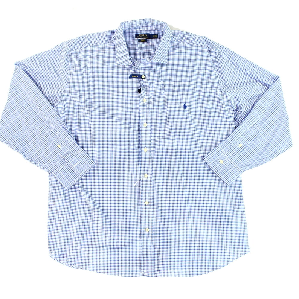 Polo Ralph Lauren Dress Shirts - Mens Dress Shirt Check Button Cotton ...