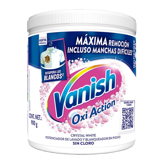 Quitamanchas Vanish Oxi Action crystal white en polvo para ropa blanca 900 g