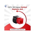 Network Keystone Insert Red RJ45 Vertical Keystone Jack 180-Degree UTP Ethernet Network Jacks Red ...