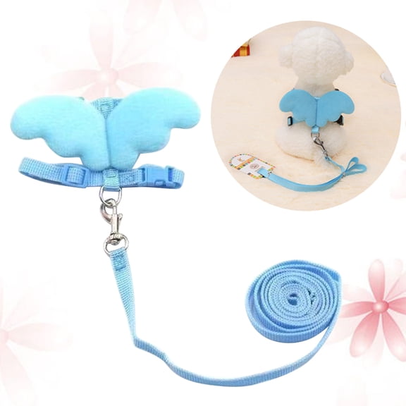 BESTYASH Blue Pet Harness Vest for Comfortable Walking with Angel Design