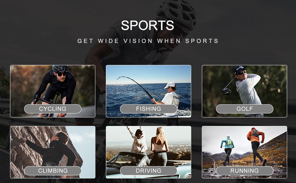 LVIOE Polarized Sunglasses for Men Driving Fishing Cycling, Rectangle Metal Frame HD UV Protection Ultra Light Sports Glasses