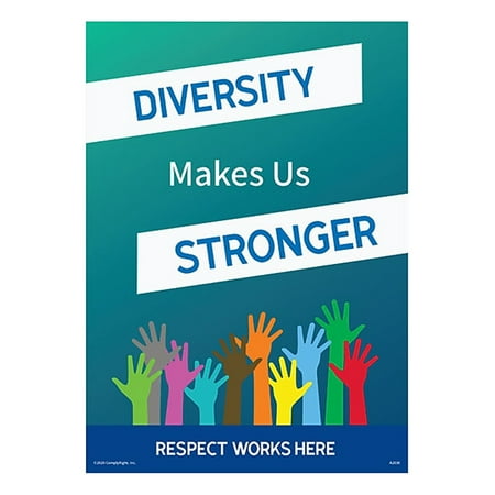 UPC: 0619011633857 | ComplyRight Respect Works Here Diversity Makes Us Stronger (A2030PK3) A2030PK1