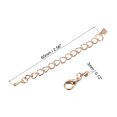 thumbnail image 2 of Unique Bargains 20Sets Fold Over Cord Ends with Lobster Claw Clasps & Extension Chain 3mm Light Golden, 2 of 7
