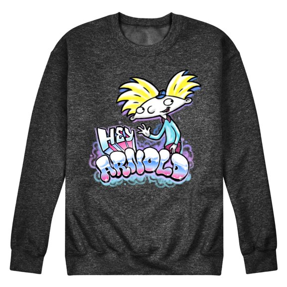 Hey Arnold! - Graffiti Arnold - Men's Crew Neck Fleece Pullover