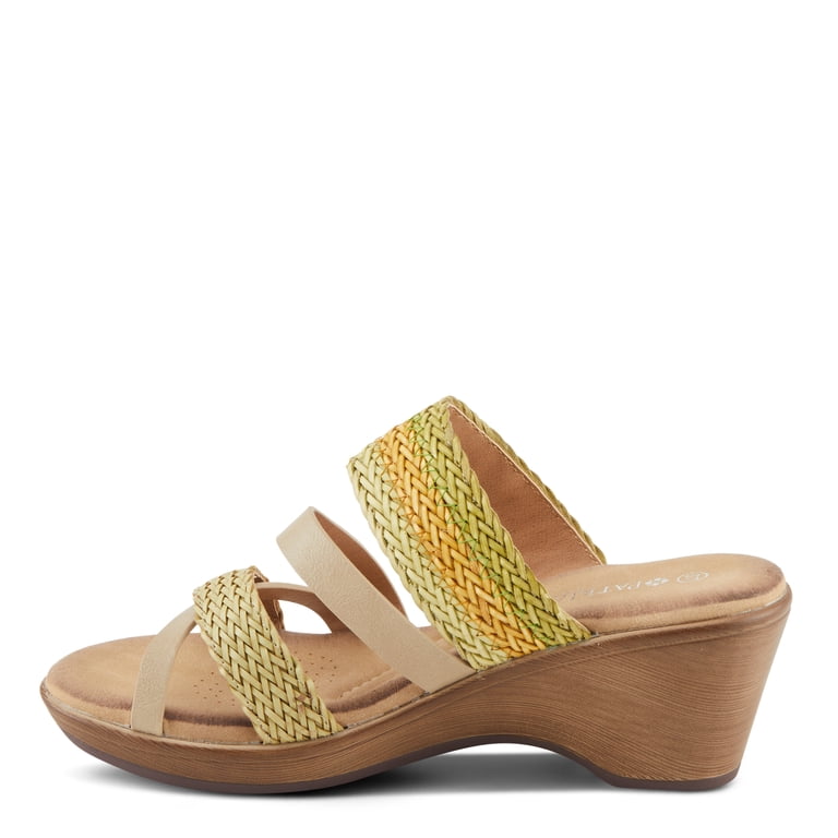 Patrizia Women's MAHINA Cross-Strapped Wedge Sandals Light Green