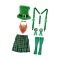 thumbnail image 4 of Sombrero para disfraz,Juego de 6 piezas de accesorios para disfraz del día de San Patricio,Sombrero para disfraz del día de San Patricio,accesorios para adultos,Sombrero verde único,sombrero, 4 of 7