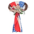 thumbnail image 2 of Corona Roja Blanca Y Azul, Material Duradero De Corona Patriótica Para Fiesta OTVIAP Front Door Wreath, 2 of 8