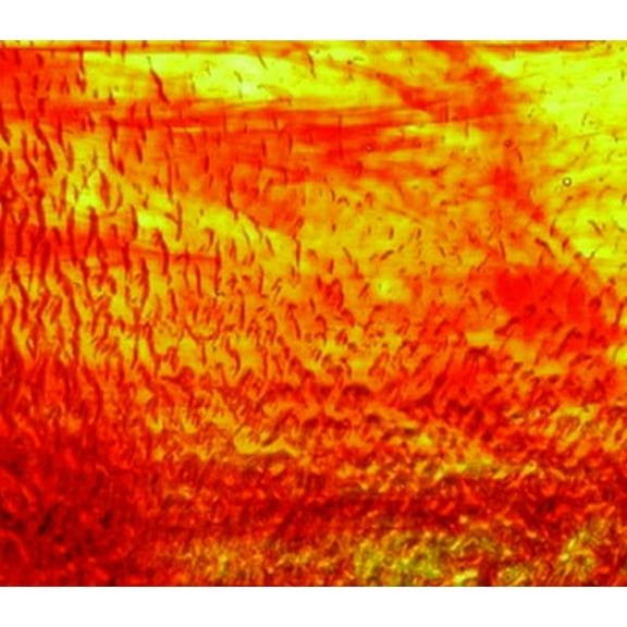 Wissmach Stained Glass - RED AMBER STREAKY