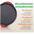 thumbnail image 4 of Set de 2 Charolas para Pizza Antiadherentes NutriChef, Bandejas Redondas de Acero al Carbono de 33cm con Agujeros para Corteza Crujiente, Mangos Ergonómicos, Seguras para Horno y Lavavajillas, 4 of 7