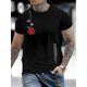 thumbnail image 1 of [Stretchy Polyester Blend T-Shirt] MBDMBD Men's Slim Fit Floral Print T-Shirt - Casual, Stretchy Polyester Blend, Machine Washable, Round Neck - Perfect for Summer, 1 of 6
