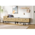 thumbnail image 4 of Eastvita Rattan Entryway Bench with Storage Drawer/Cabinet//Linen Seat Cushion for Hallway/Bedroom, 4 of 4