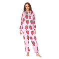 thumbnail image 2 of FORMRS Onesies Pajama for Adults Unisex Hoodie Winter Jumpsuit One Piece Sleepwear, Sizes S-2XL, Cartoon Strawberry, 2 of 7