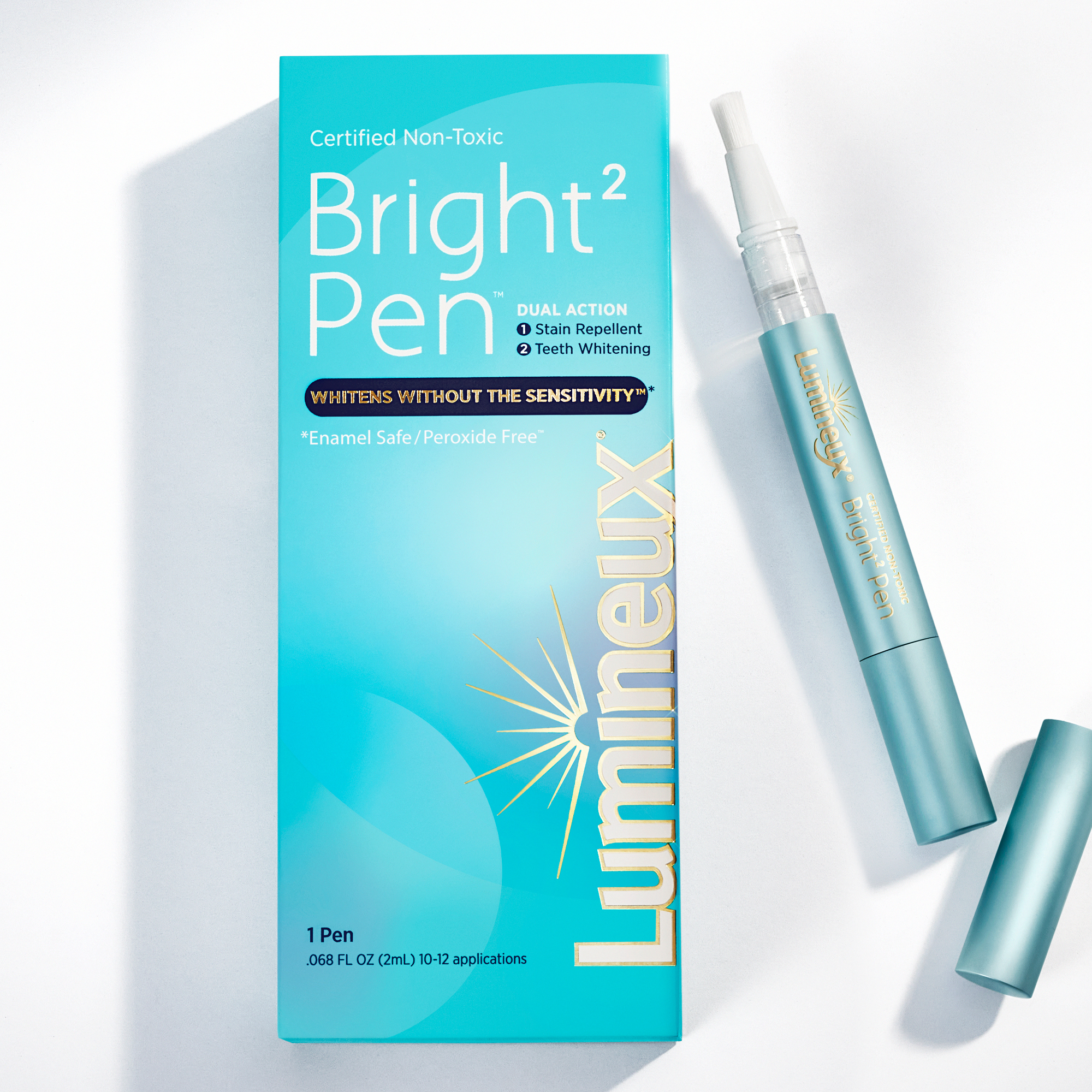 Lumineux Teeth Whitening & Dual Action Stain Repellant Bright, 2 Pens - image 2 of 15