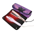 thumbnail image 3 of Hair Tool Organizer Bag with Heat Resistant Mat Removable Travel Storage Case for Hot Air Brushes Curling Irons Purple Sky and Black Cat, 3 of 8