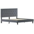 thumbnail image 2 of Flash Furniture Roxbury King Size Tufted Upholstered Platform Bed in Light Gray Fabric, 2 of 10
