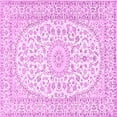 thumbnail image 1 of Ahgly Company Indoor Square Medallion Pink Traditional Area Rugs, 3' Square, 1 of 4