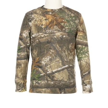 Realtree Edge Youth Long Sleeve Scent Control Hunting Camouflage Tee Shirt