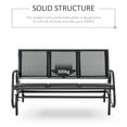 thumbnail image 2 of EDOEMSE Outdoor Bench, Garden Porch Benches for Outdoors, Patio Park Bench with Backrest and Armrests, Gardening Stuff for Lawn Porch,Black, Gray, 2 of 7