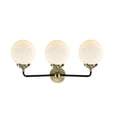 thumbnail image 2 of Innovations Lighting  Nouveau Beacon - 3 Light 24" Bath Vanity Light Matte White/Black Antique Brass, 2 of 5