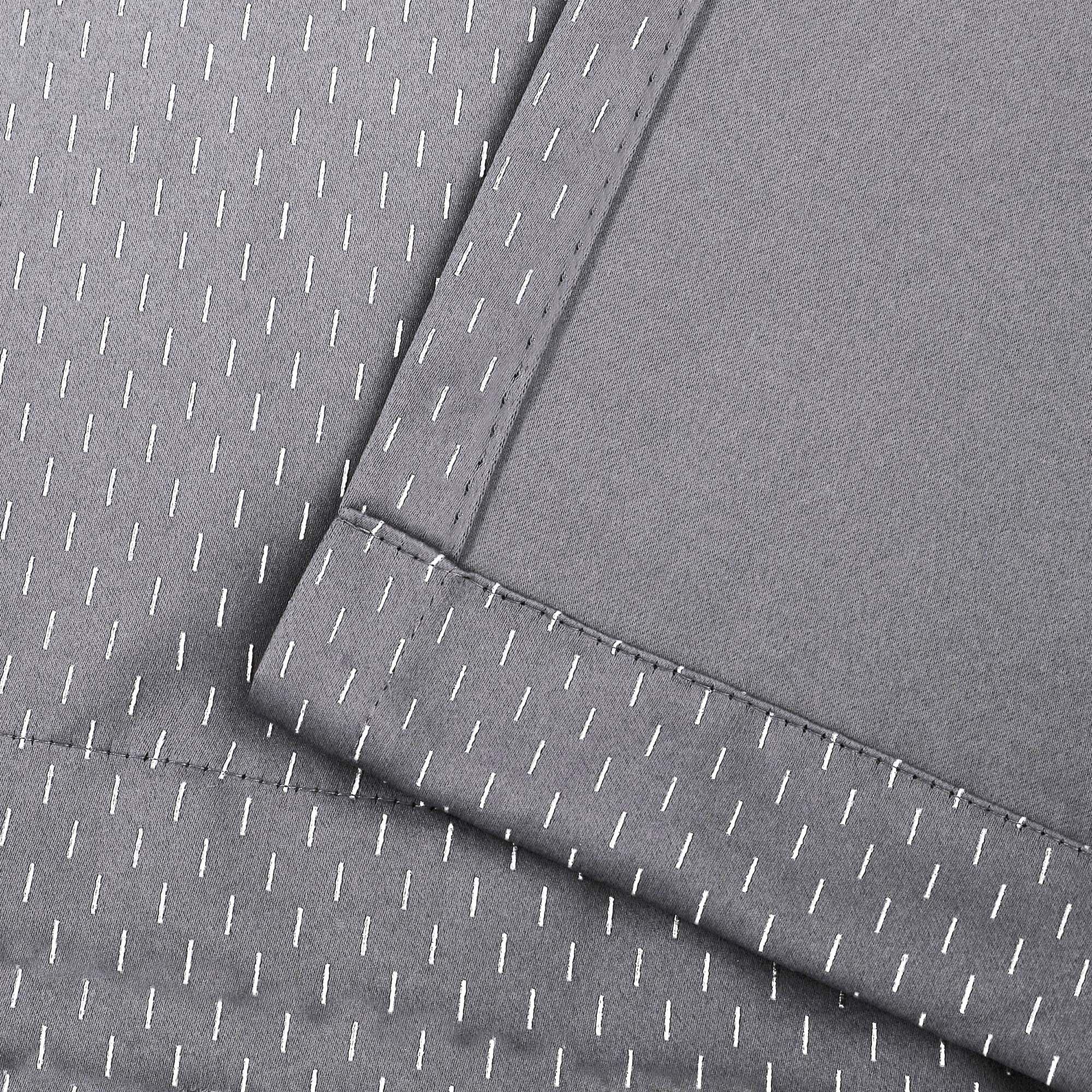 Superior Shimmer Blackout Curtains, Grommet Header, Set of 2, 42" X 108", Silver