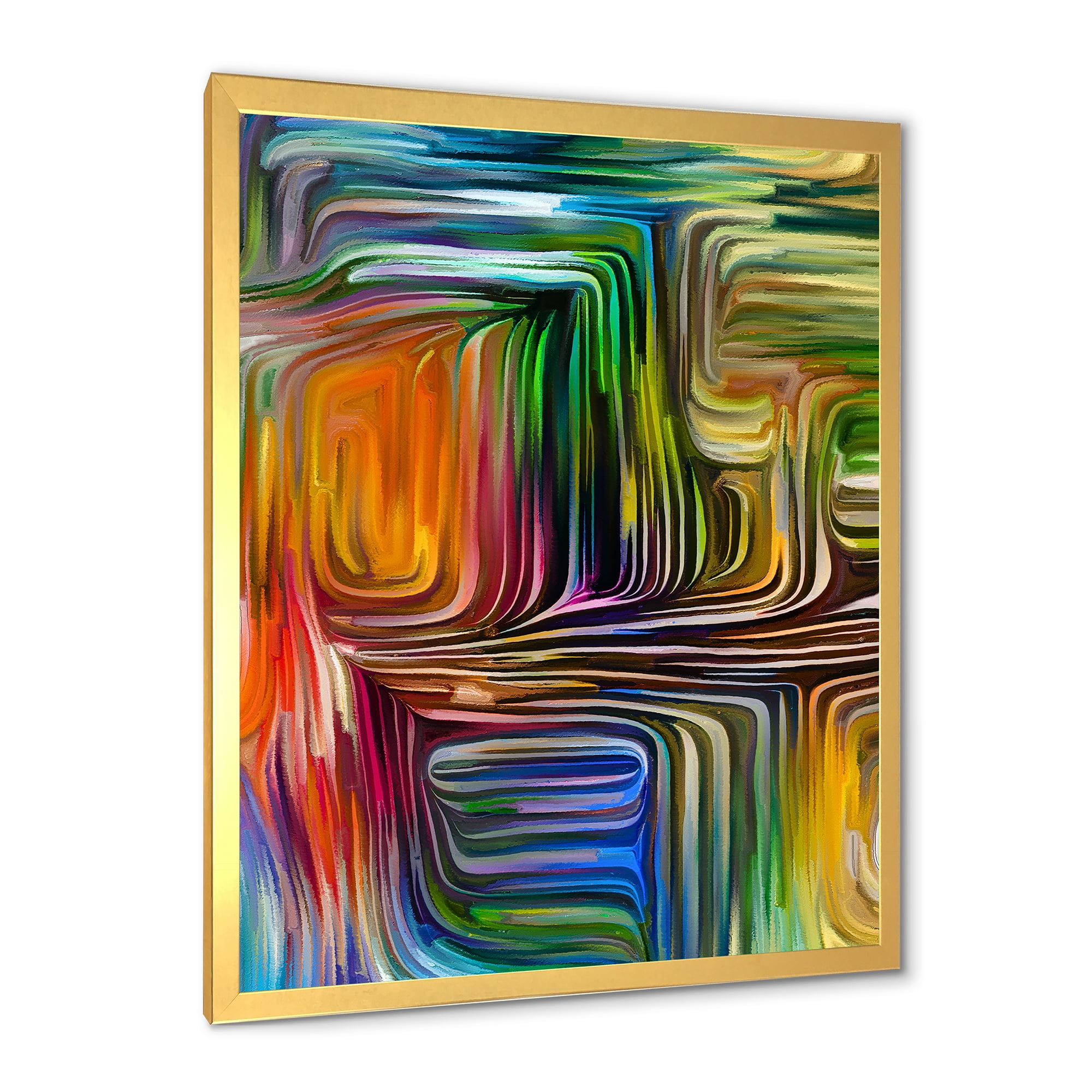 Designart 'Colour Spiral Fusion III' Modern Framed Art Print