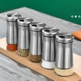thumbnail image 4 of Seasoning Box 2Pcs Kitchen Porous Stainless Steel Seasoning Bottle Sprinkler Salt Shaker Glass Seasoning Bottle Household Set Pepper Seasoning Jar, Kitchen Essentials Clearance Sale, 4 of 8