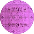 thumbnail image 1 of Ahgly Company Indoor Round Oriental Purple Industrial Area Rugs, 4' Round, 1 of 4