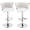 White, variant on MOOSENG Velvet Swivel Bar Stools Set of 2, Adjustable Height Counter Chairs with Back & Footrest, Modern Upholstered Barstools for Kitchen Island Pink