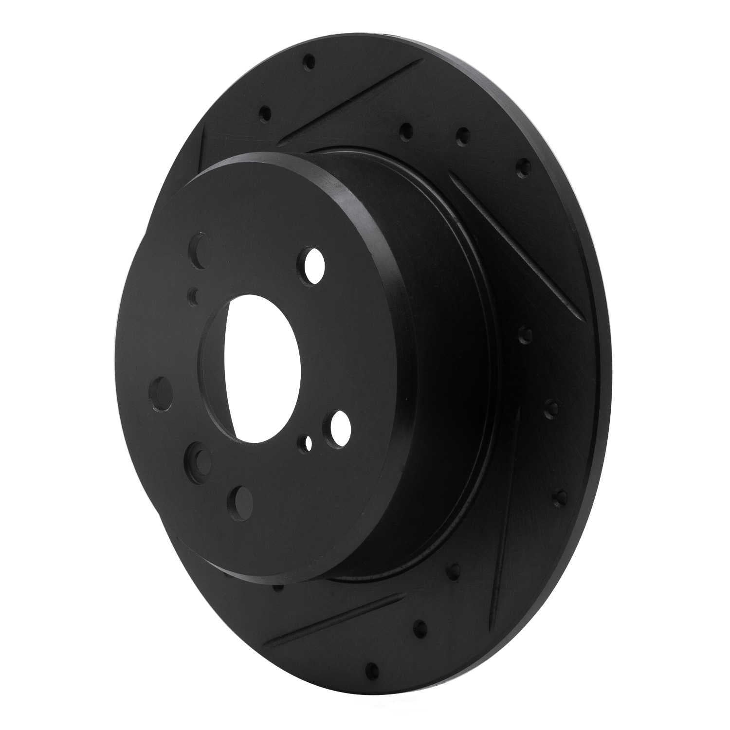Dynamic Friction Company 633-76053L DFC Brake Rotor - Drilled And Slotted - Black