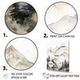 thumbnail image 3 of Designart "Lake And Forest Dream In Watercolor II" Landscape Mountains Floater Framed Canvas Prints, 3 of 5