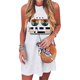 thumbnail image 1 of WILLBEST Vestidos de Algodon para Mujer, Moda Femenina, sin Mangas, Estampado Floral, Camiseta sin Mangas, Vestido Corto Cruzado para Playa, para Vacaciones de Verano, Informal Grande, 1 of 3