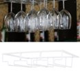 thumbnail image 2 of Estante para colgar copas de vino, estante para copas de vino debajo del gabinete, soporte para copas, colgador de almacenamiento, organizador de metal para bar, cocina, colgador de almacenamiento de, 2 of 8