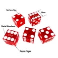 thumbnail image 2 of Juego de 5 dados de casino, color rojo, Yuanhe, 19 mm, con disco de 7,5 cm, 2 of 6