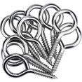 thumbnail image 3 of 100 Pcs Screw Eye, 2# 4# 5# 6# 8# 10# Metal Screw Hook Bolts, 3 of 4