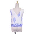 thumbnail image 2 of MonoB Grecian Peasant Inspired Blue Pixel Floral Print Loose Tank Top, 2 of 4