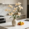 thumbnail image 4 of AOMXGD 5 Colors Oil Painting Style Artificial Flame Orchid Silk Flowers Faux Floral Stems For Wedding Arch Home Vase Decor Window Display Bouquet DIY, 4 of 6