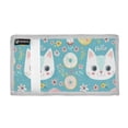 thumbnail image 2 of JIALIOU Nylon Trifold Card Wallet with ID Window Zipper Pocket for Men Women Teen Hello Cat Face, 2 of 7