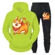 thumbnail image 5 of Conjunto de ropa deportiva con estampado de animé Shiba Inu para hombre, sudadera y pantalones con estampado de perro y animal, conjunto de 2 piezas, sudaderas y chándales divertidos para hombre, 5 of 5