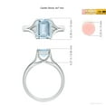 thumbnail image 5 of ANGARA Natural Solitaire 2 ct Aquamarine Split Shank Engagement Ring in 925 Sterling Silver for Women (Size-9x7mm) | March Birthstone, Anniversary, Jewelry Gift for Women | Natural Aquamarine Ring, 5 of 10